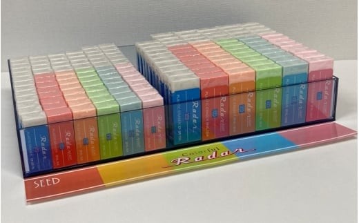 レーダー ディスプレイセット 消しゴム 140個入 / 文房具 文具 筆記用具 消しゴム 大容量 学生 オフィス【seed0002】