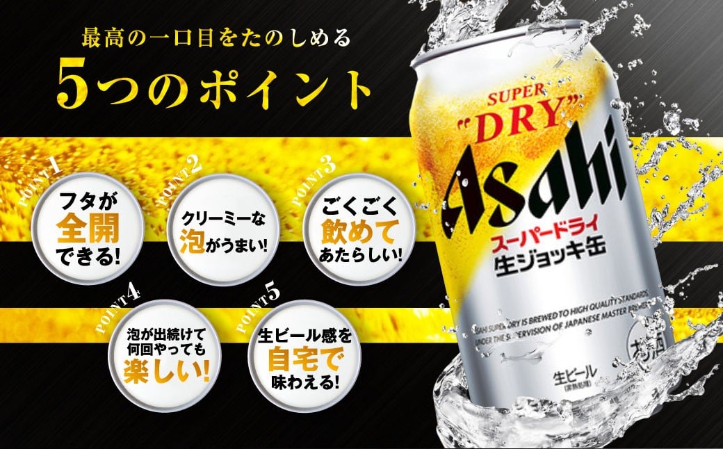 【定期便】アサヒスーパードライ 生ジョッキ缶 485ml×毎月1ケース