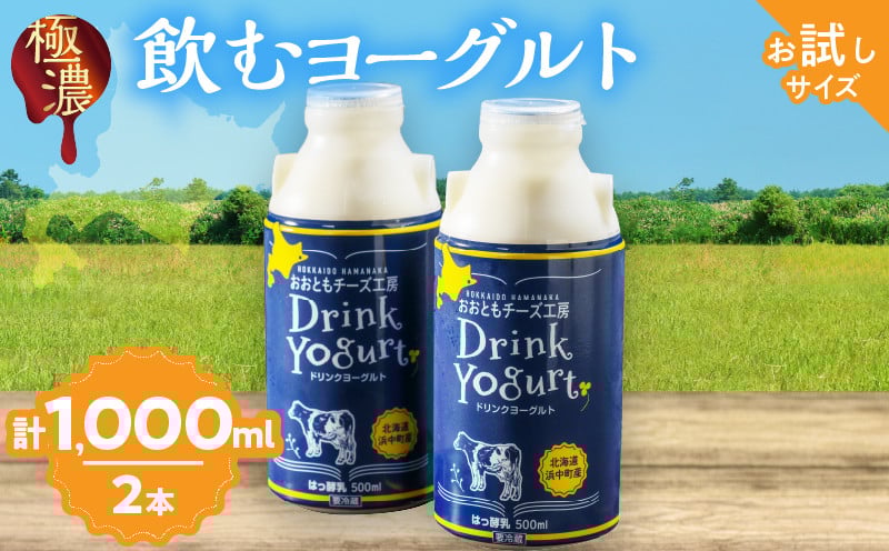 
            まずはお試し!!【おおともチーズ工房】極濃・飲むヨーグルト　500ml×2本_H0003-011
          