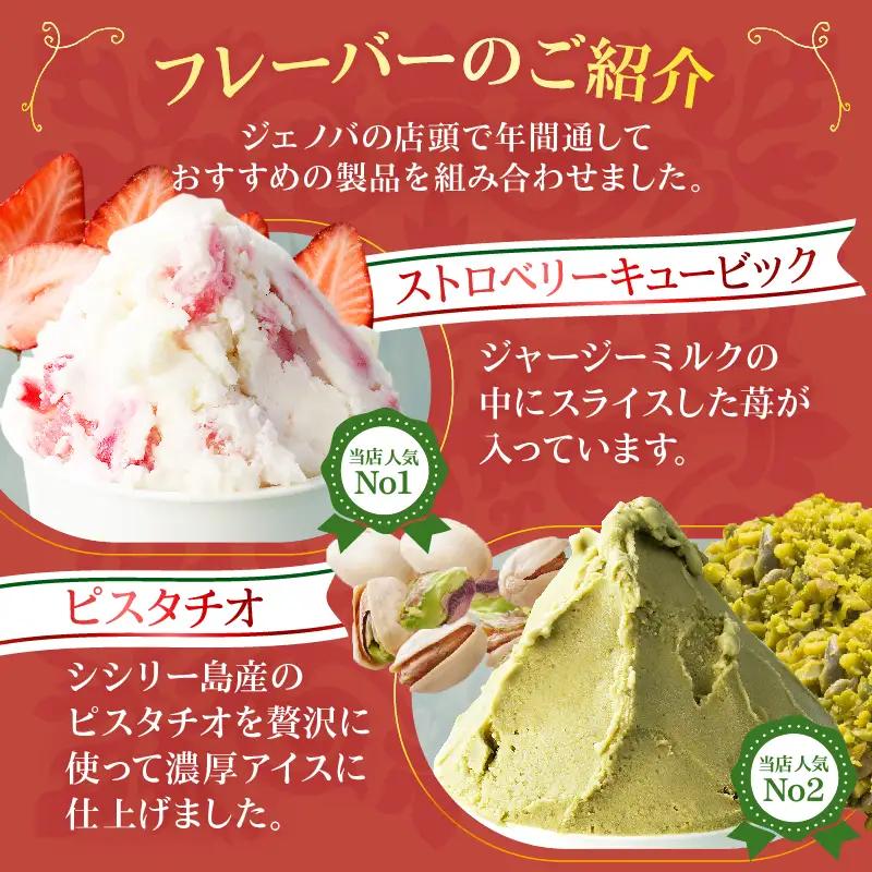 本場イタリア仕込み！GENOVA Best8 アイスクリーム ＜130ml×8個セット＞_B006-004