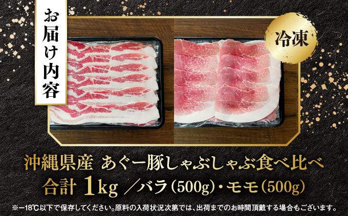 あぐー食べくらべしゃぶしゃぶセット　バラ・モモ　　　計1kg