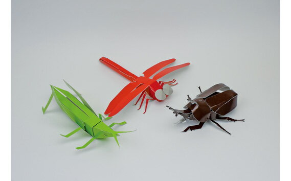 【ふるさと納税】No.128 昆虫セット ／ ムシ カブトムシ ショウリョウバッタ 赤トンボ 玩具 紙 模型 送料無料 愛知県