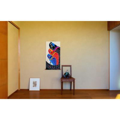 ふるさと納税 岡崎市 手描き本染め掛軸「天」Aタイプ・タテ型 |  | 02