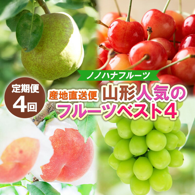 【ふるさと納税】【定期便4回】産地直送便 山形人気のフルーツベスト4 FY25-332