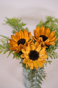 Eterna -Leather Himawari- カラー 黄色 ／ 国産 革 レザー ひまわり 造花 アートフラワー 小物 インテリア 記念日 プレゼント 奈良県 葛城市【area002-yello