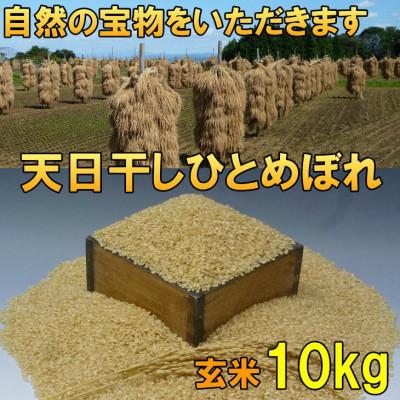 ふるさと納税 奥州市  天日干し ひとめぼれ 玄米 10kg 岩手県奥州市 令和7年産米 10キロ [AC049]