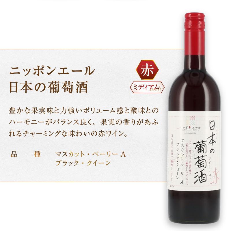 シャトー勝沼 ニッポンエール 日本の葡萄酒 赤白2本（MG）B-794