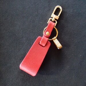 Roughtail leather works【 レザーチャームキーホルダー】レッド【1498037】