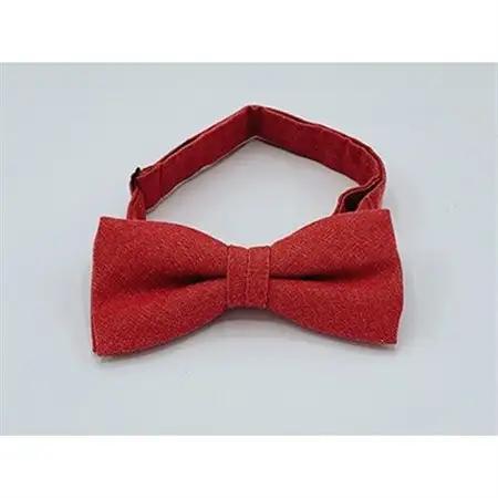 クラバットユキジ製　デニム蝶ネクタイ(ローズレッド)_装飾品・工芸品 ネクタイ・ベルト 服飾小物 _【1095843】