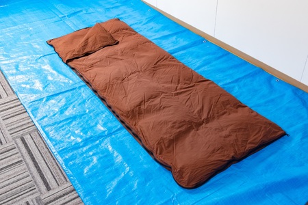 【数量限定】ダウンケット寝袋 ホワイトダックダウン50% フェザー50% 充填量0.3kg  ブラウン 限定 コンパクト 収納 丸洗い可能 防災 車中泊 寝具 防災 備蓄 ふとん 封筒型