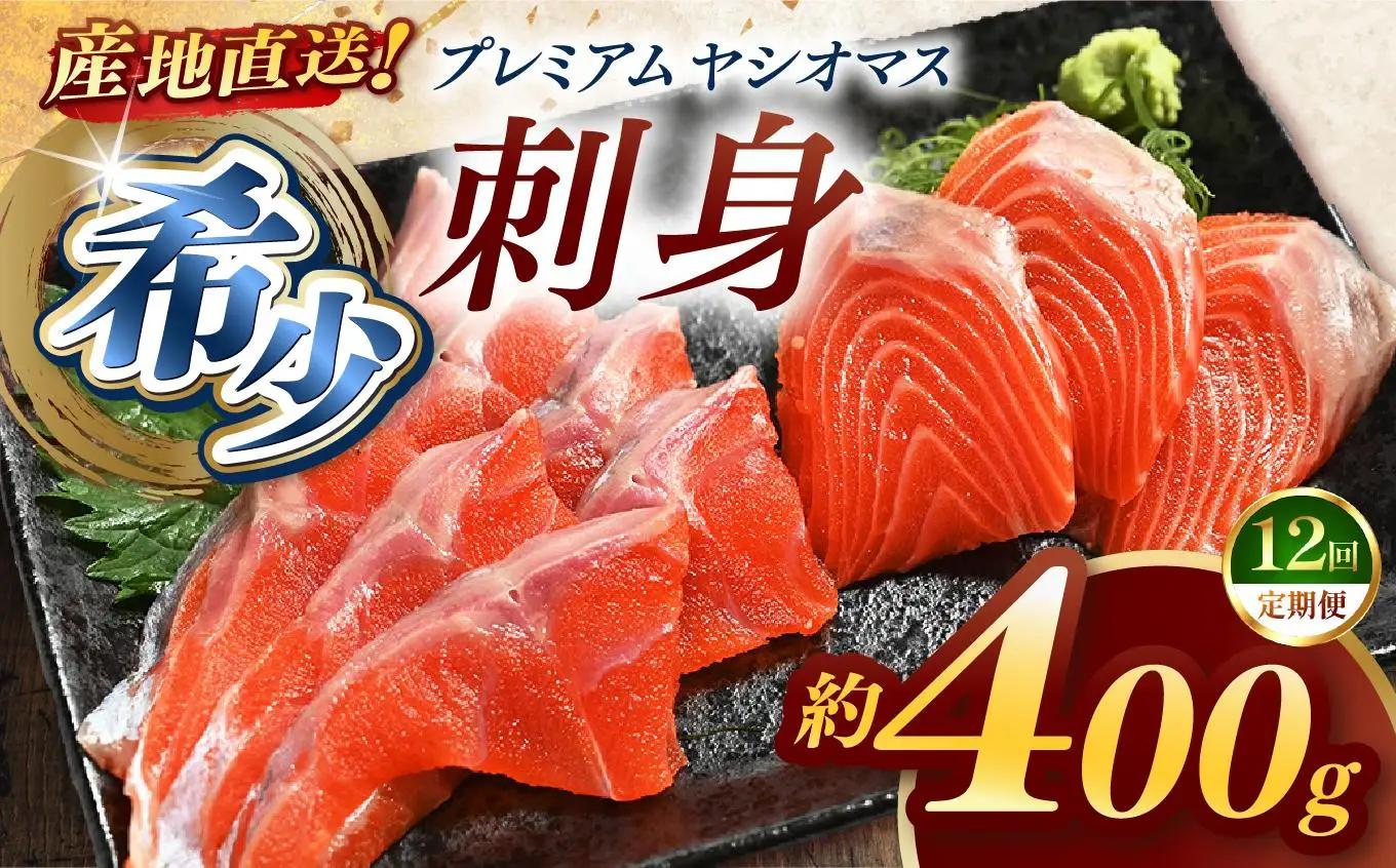 【定期便12回】産地直送栃木県のブランド魚「プレミアムヤシオマス」の刺身 400g (200g×2パック)  [ 冷凍便 ] | 魚 ます 養殖 産地直送 栃木県 (毎月お届け）