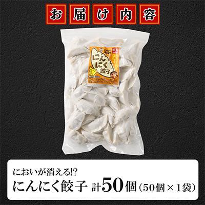ふるさと納税 直方市 においが消える!?にんにく餃子 50個×1袋 |  | 01