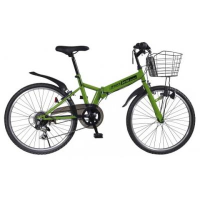 ふるさと納税 春日井市 Arex　Junior　24型6スピードノンパンク折りたたみジュニアマウンテンバイク　色:グリーン