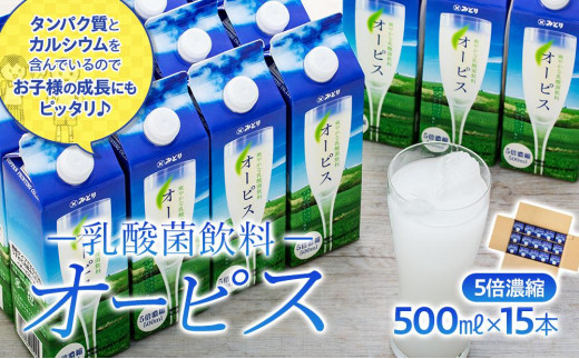 
＜爽やかでコクのある乳酸菌飲料＞オーピス 500ml×15本（1ケース）
