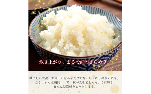 【12カ月定期便】にじのきらめき 5kg（茨城県共通返礼品・城里町産） / 米 こめ コメ お米 おこめ コシヒカリ にじのきらめき 白米 精米 ごはん ご飯 令和7年産 5kg 定期便 茨城県 城里