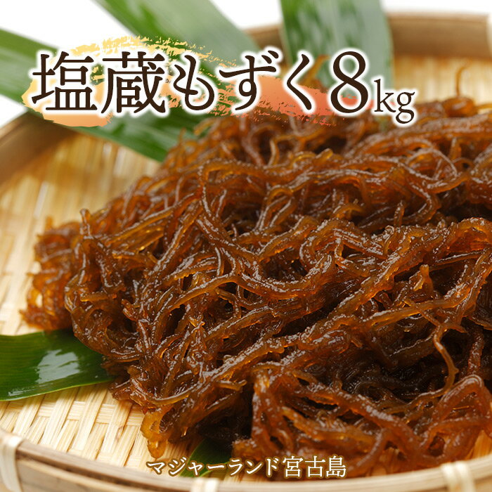 【ふるさと納税】塩蔵もずく8kg　マジャーランド宮古島（MJ13）｜沖縄 宮古島 もずく 塩もずく 海藻