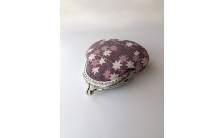 財布 《和裁士手縫い》正絹小紋のがま口財布（小） 小銭入れ 小物入れ 小紋柄 着物生地 小ぶり がま口 木綿の無地 ビンテージ着物 手縫い 一点もの アップサイクル 大田区 東京都
