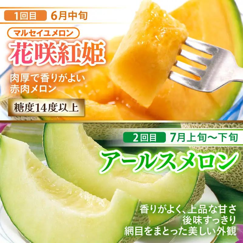 【先行予約】《全6回》あわら満喫 6種 フルーツ定期便 《あわらの旬が色々楽しめる♪》／ 果物 旬 食べ比べ 贈り物 定期便 マルセイユ アールス 大玉スイカ 梨 柿 ※2027年6月中旬以降順次発送