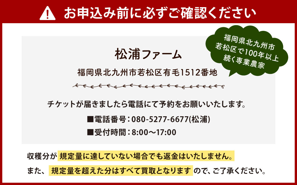 北九州市 野菜収穫体験 1家族(目安：2～4人) 【収穫可能期間 4月～8月 】 野菜 夏野菜 農家 農業体験 休日 体験 畑 収穫 チケット 福岡県 【土曜日限定】