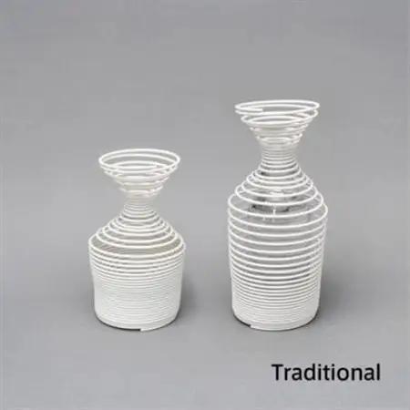 SPRING VASE (flower vase)トラディショナル型　ホワイト_雑貨   _【1419748】