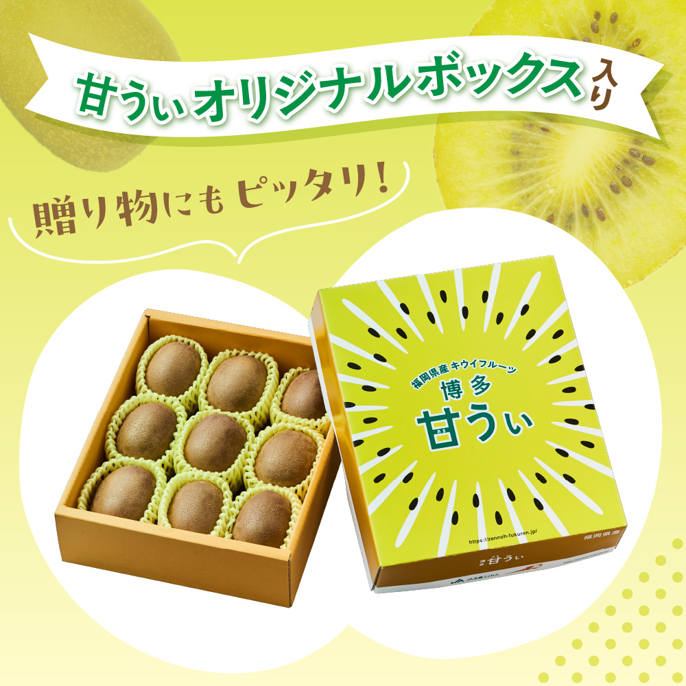 【ギフト】福岡県ブランド！キウイフルーツ「博多甘うぃ」約1.4kg化粧箱入り【ほたるの里】_HA0943
