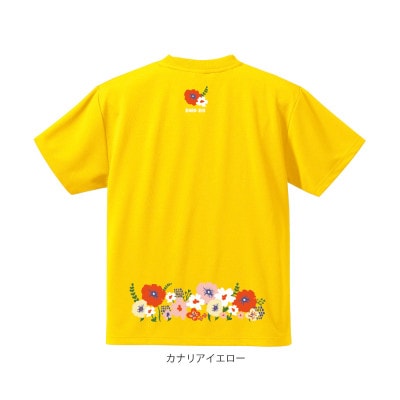 JTTA公認　卓球ユニフォーム【男女兼用(ドライ):Mサイズ】フラワー2　カナリアイエロー【1673823】