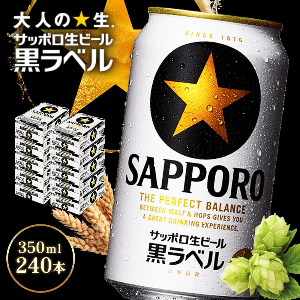 サッポロ黒ラベル350ml×240本（10箱）【930040120】
