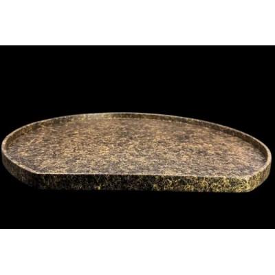 ふるさと納税 海南市 木製 半月トレイ　乱糸 (マット仕上げ)　漆黒 |  | 01