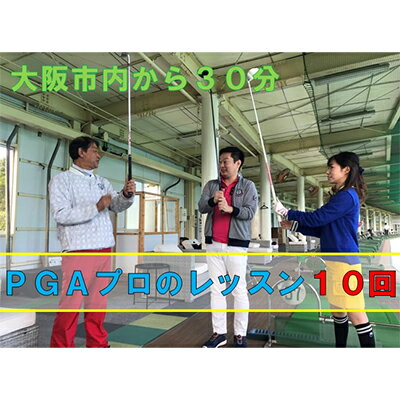【ふるさと納税】ゴルフスクールレッスン（10回分） ゴルフ場利用権 PGAプロ 初心者 上級者 スイング 貸しクラブ