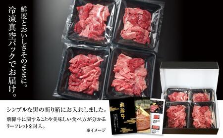 訳あり 飛騨牛 焼肉 切り落とし 600g（150g×4パック）切り落とし MZ014