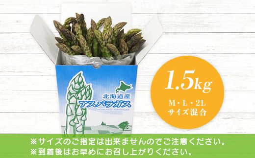 【2026年 先行予約！】【朝採り発送】うえさかさんの露地アスパラ スペシャル 1.5kg【20101】