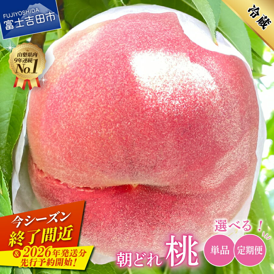 桃 山梨 朝どれ もも 2kg 大玉5玉～7玉 くだもの フルーツ 山梨県 産地直送 モモ