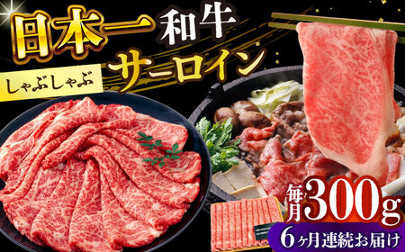 【6回定期便】【厳選部位】A4-A5 長崎和牛 サーロイン しゃぶしゃぶ すき焼き用 300g  サーロイン しゃぶしゃぶ 和牛 しゃぶしゃぶ  [DBS095]