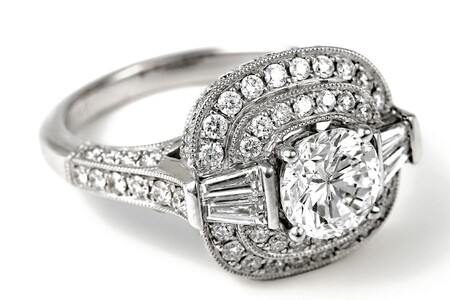 【一点もの】ダイヤモンド（1.100ct）K18WGリング　R69　K05100-H