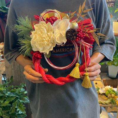 ふるさと納税 水戸市 しめ縄 正月飾り 注連飾り リース 花王牡丹 |  | 02