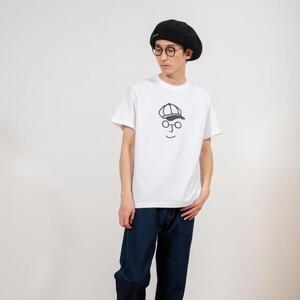 《1》【KEYMEMORY 鎌倉】キャスケットイラストTシャツ WHITE