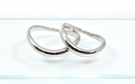 プラチナ製(Pt950) マリッジリング2本セットAタイプ ALPER069