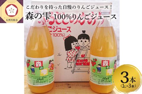 須藤農園森の雫100％りんごジュース１L×3本