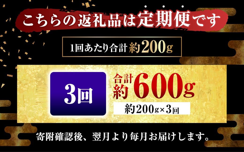 【定期便3回】 【フジチク ふじ馬刺し】 カット不要！ 切れてる馬刺し！ 200g（50g×4人前）×3回 計600g