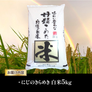 令和7年産 米 白米 5kg にじのきらめき 精米 近江米 ニジノキラメキ 国産 お米 米 おこめ ごはん ご飯 白飯 しろめし こめ ゴハン 御飯 滋賀県産 竜王 ふるさと ランキング 人気 おすす