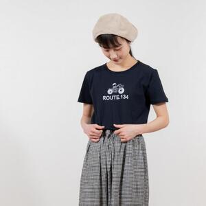 《0》【KEYMEMORY 鎌倉】ルート134イラストTシャツ NAVY