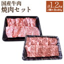 【ふるさと納税】国産牛肉 焼肉セット 約600g×2種類 合計約1.2kg タレ付き 食べ比べ 焼き肉 焼き肉 ロース カルビ 国産 牛肉 冷凍 送料無料