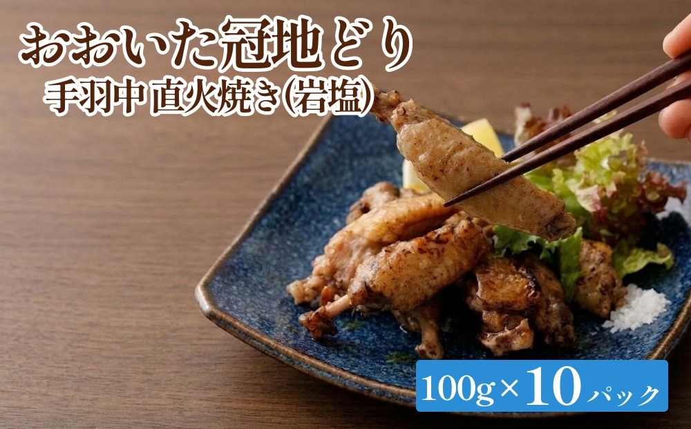 
                  おおいた冠地どり 手羽中 直火焼き(岩塩)10パック セット
                