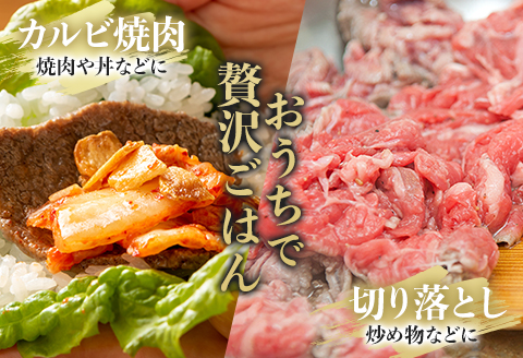 宮崎牛 カルビ焼肉・切り落とし セット 計800g |牛肉 牛 肉 カルビ 焼肉 焼き肉 やき肉 切り落とし