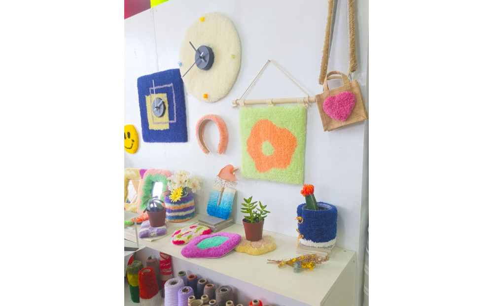 《選べるデザイン 30cm×30cm》タフティング体験【2時間コース】