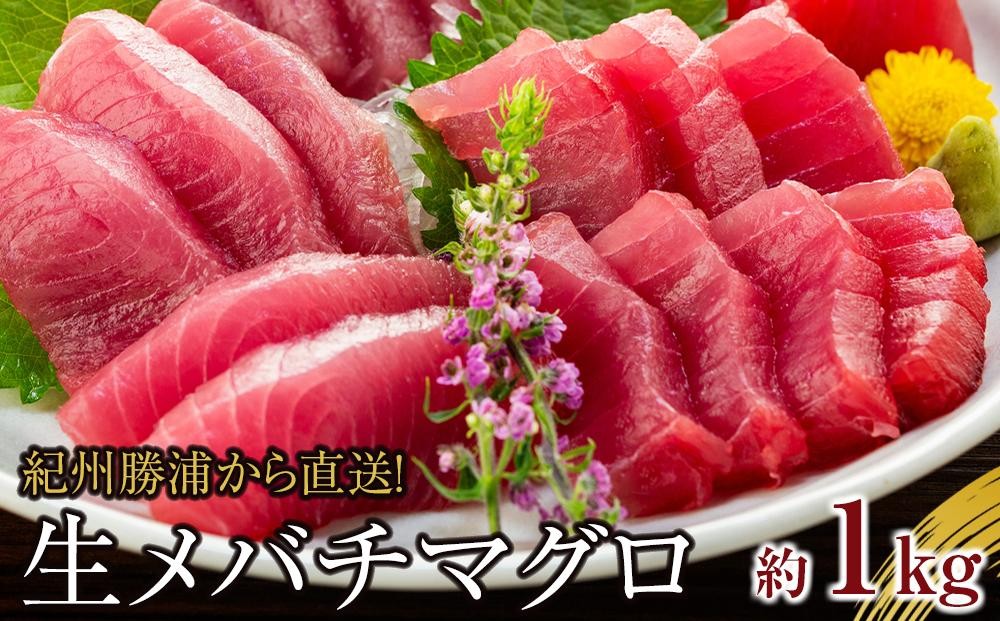
生まぐろの本場紀州勝浦から直送！　生メバチマグロ 約1kg
