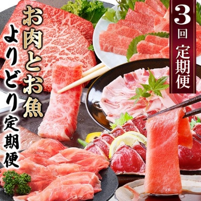 定期便3回配送　お肉とお魚よりどり定期便 LL-6016【配送不可地域：離島】【1498567】