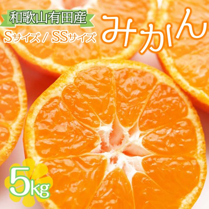 【ご家庭用】和歌山有田みかん約5kg(SS、Sサイズ) 〇｜ みかん ミカン mikan 有田みかん s ss 5kg 柑橘 温州ミカン 温州みかん 先行予約 ※北海道・沖縄・離島への配送不可 ※2025年10月中旬～2026年1月下旬頃に順次発送予定