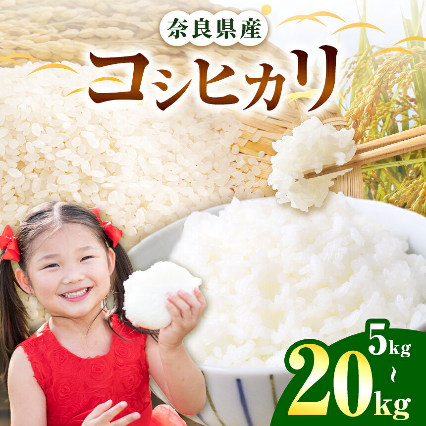 【ふるさと納税】【選べる内容量】令和7年産 コシヒカリ 精米 5～ 20kg 奈良県産 | 白米 米 お米 こめ コメ ライス ご飯 ごはん コシヒカリ おいしい 美味しい 粘り 甘味 贈り物 安心 安全 特産品 仕送り 全農パールライス株式会社 奈良支店 奈良県 平群町