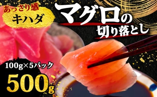 【 訳あり 】 キハダマグロ 切り落とし 500g（ 100g 5パック ） キハダ マグロ サイズ 不揃い 須崎 高知